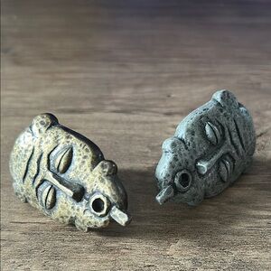 Set of 2 masks Metal Dresser Cabinet Drawer Knob Pull Hardware